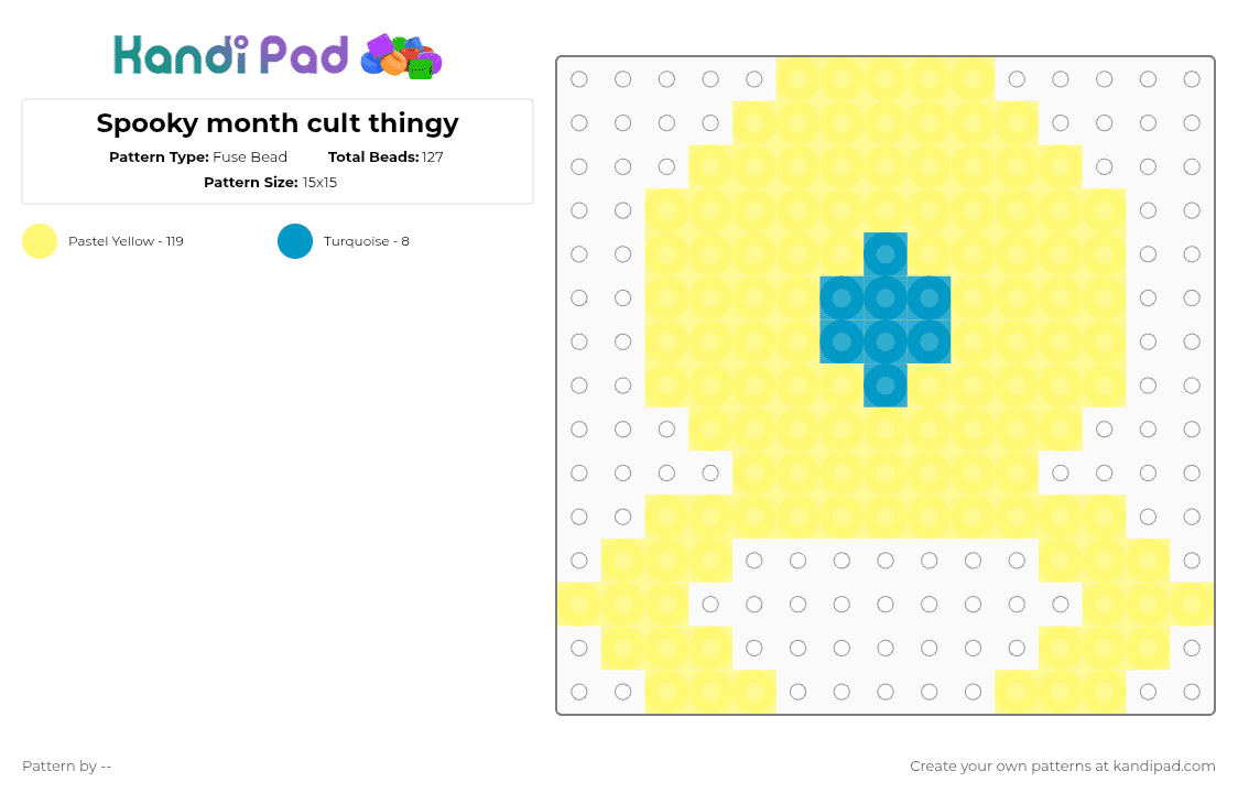 Spooky month cult thingy - Fuse Bead Pattern by -- on Kandi Pad - yellow