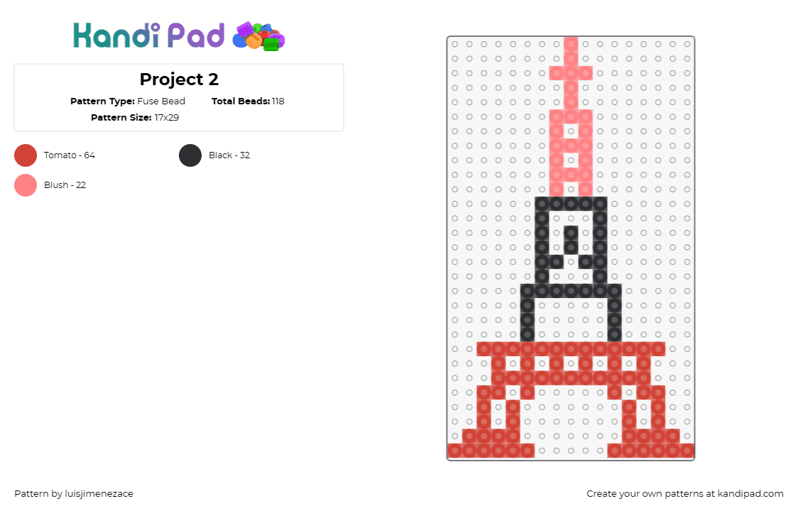 Project 2 - Fuse Bead Pattern by luisjimenezace on Kandi Pad - eiffel tower,france,structures