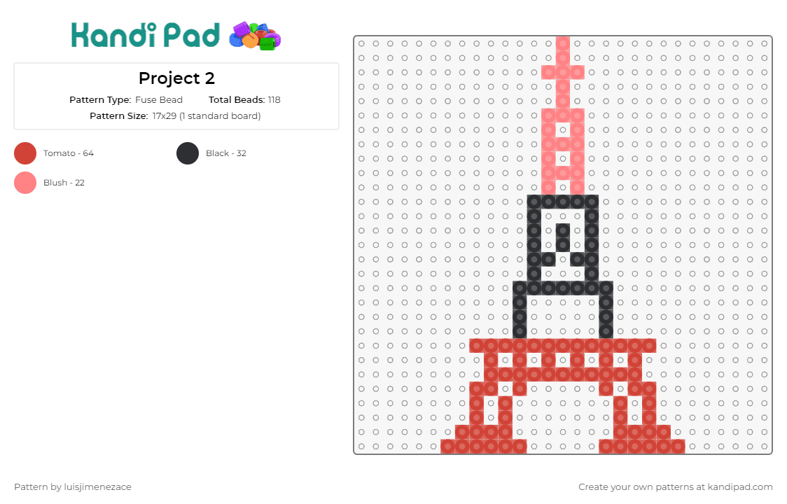 Project 2 - Fuse Bead Pattern by luisjimenezace on Kandi Pad - eiffel tower,france,structures