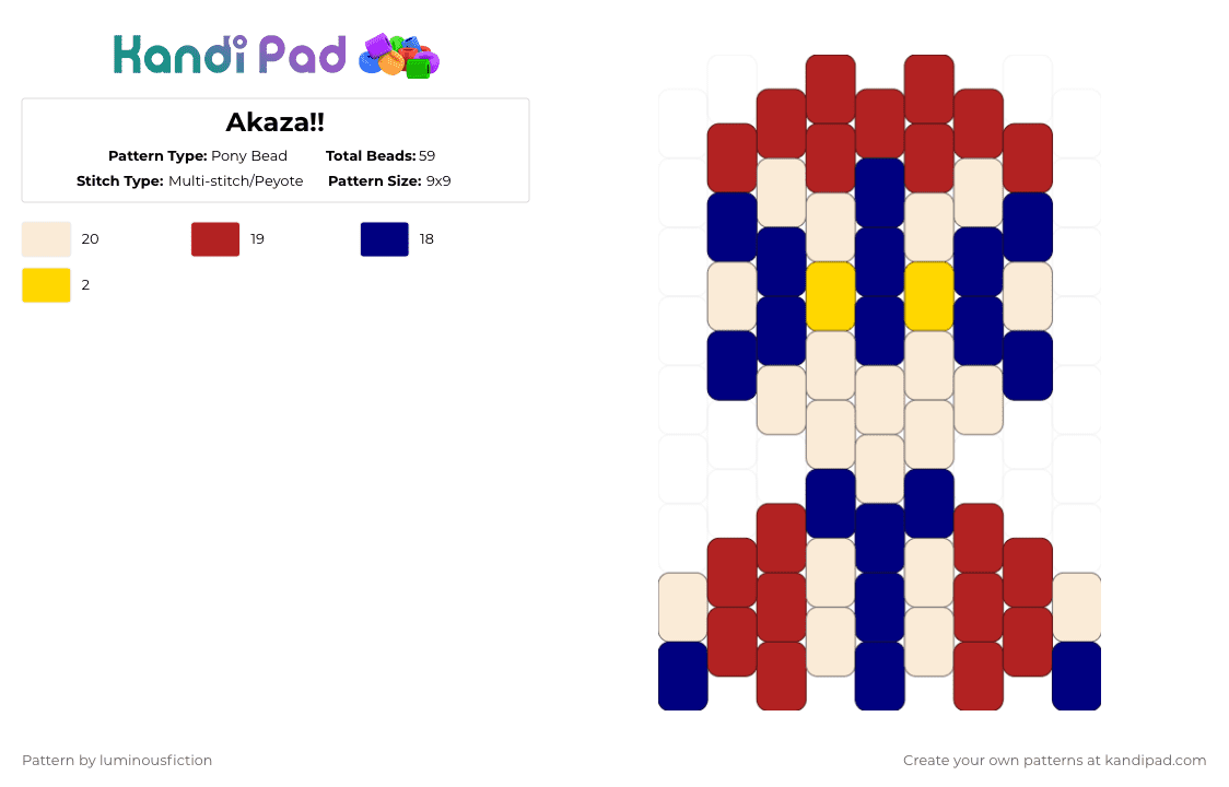 Akaza!! - Pony Bead Pattern by luminousfiction on Kandi Pad - red,purple,demonslayer,demon slayer,kny,kimetsu no yaiba,anime