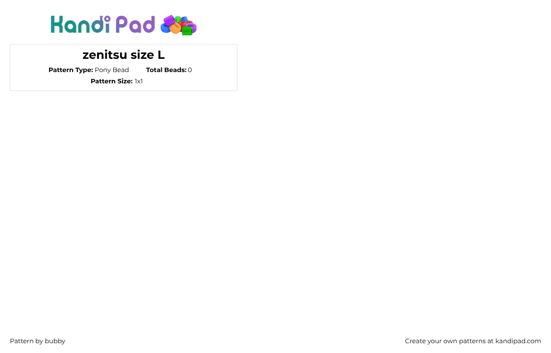 zenitsu size L - Pony Bead Pattern by aizawasleftsock on Kandi Pad - 