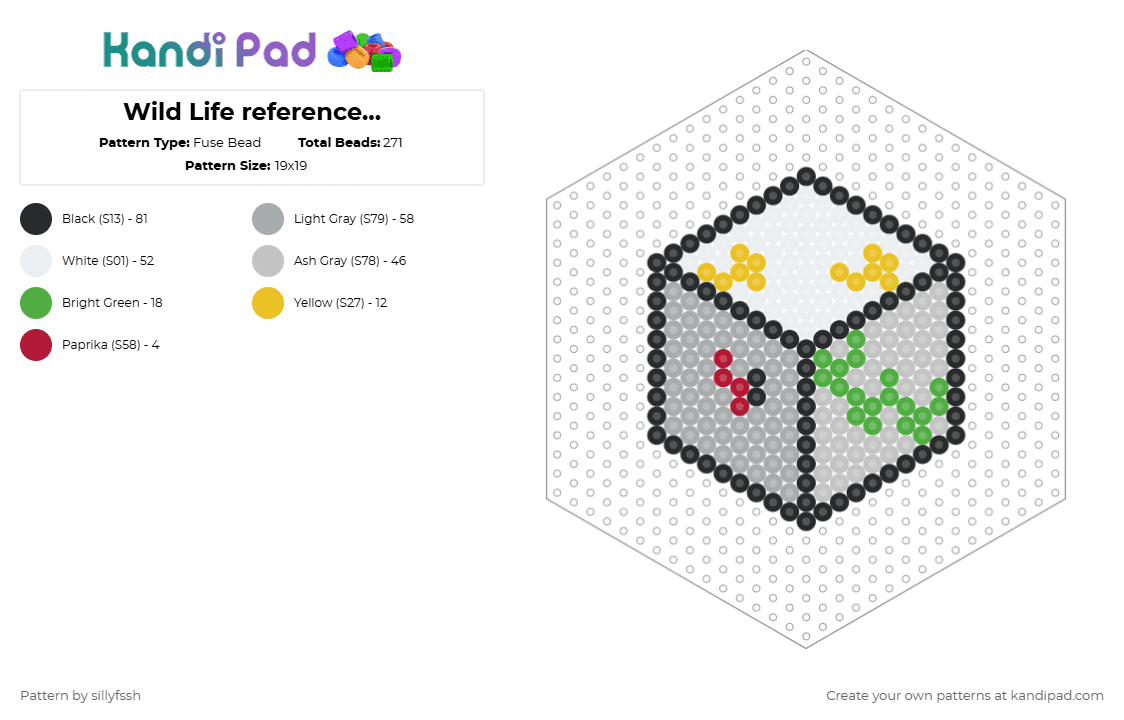 Wild Life reference... - Fuse Bead Pattern by sillyfssh on Kandi Pad - gray,beige,wild life,life series,hermitcraft,minecraft,video game,grian,dice,logo