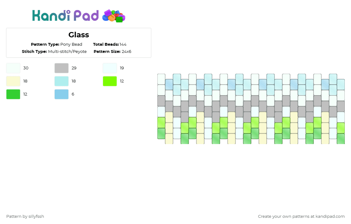 Glass - Pony Bead Pattern by sillyfssh on Kandi Pad - beige,cotdsolarpunk,plants,green,white,blue,windows,solarpunk,nature