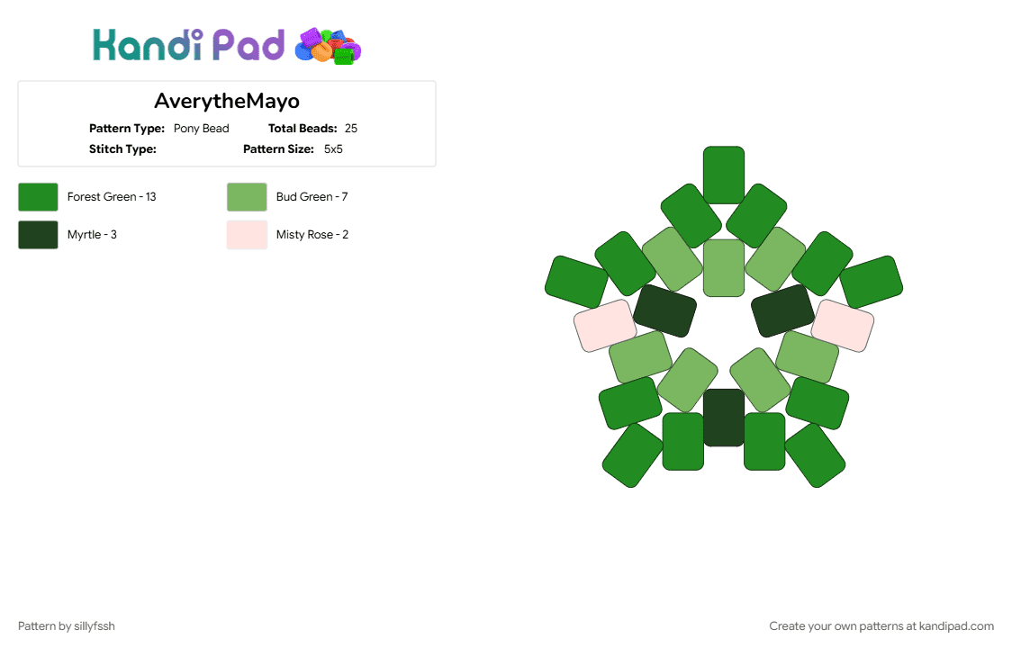 AverytheMayo - Pony Bead Pattern by sillyfssh on Kandi Pad - avery, averythemayo, green, sfawtde