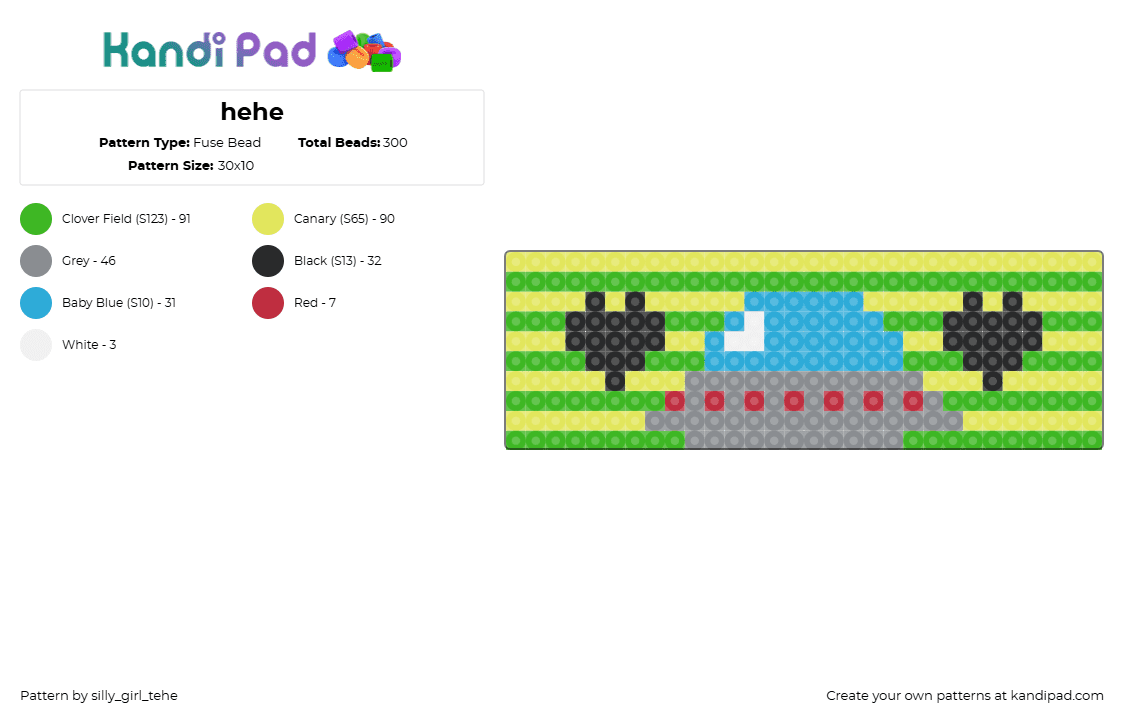 hehe - Fuse Bead Pattern by silly_girl_tehe on Kandi Pad - ufo,alien,space ship,horizontal,stripes,scifi,yellow,green