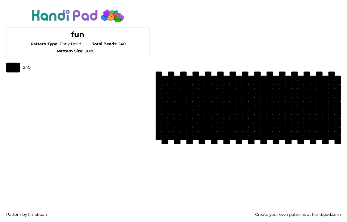 Fun Pony Bead Pattern - Kandi Pad | Kandi Patterns, Fuse Bead Patterns ...