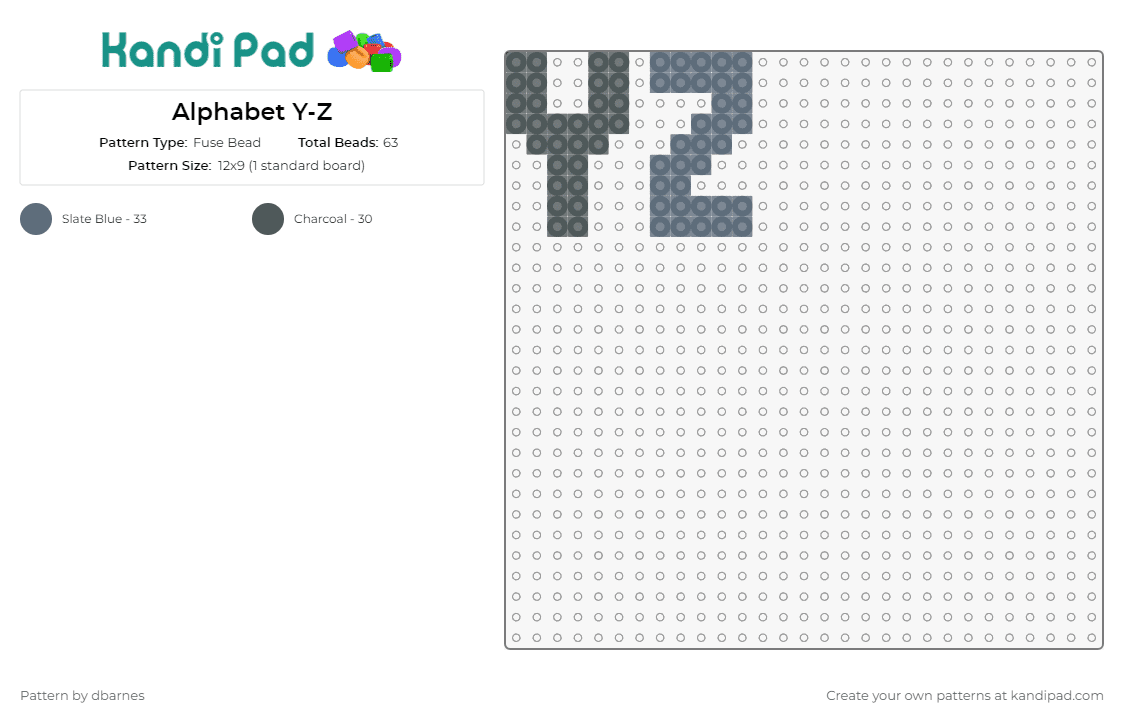 Z - Alphabet Lore Fuse Bead Pattern - Kandi Pad  Kandi Patterns, Fuse Bead  Patterns, Pony Bead Patterns, AI-Driven Designs