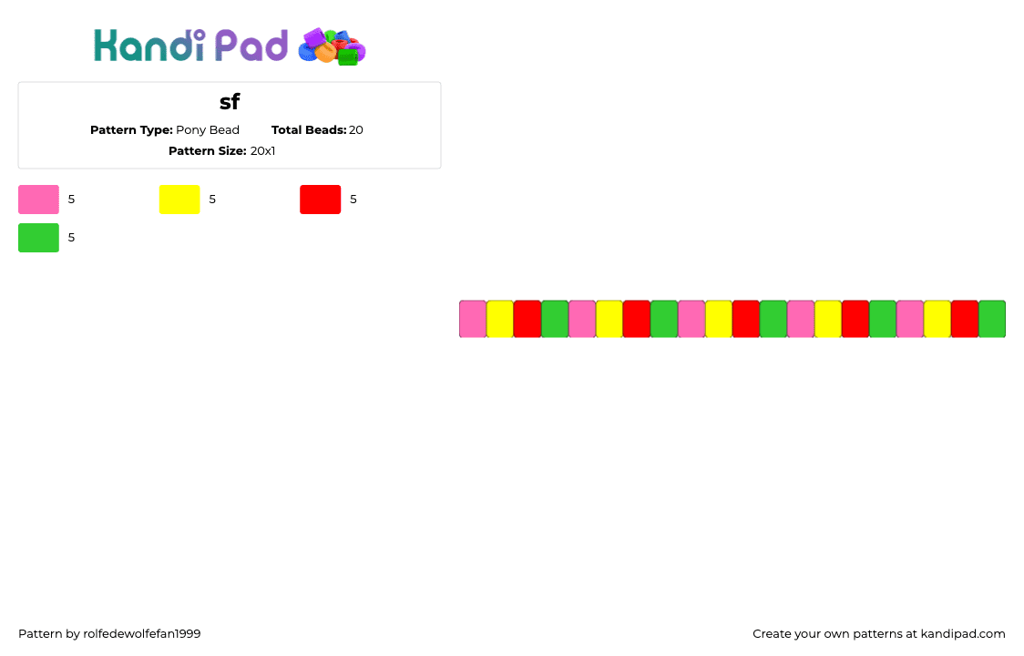 Sf Pony Bead Pattern - Kandi Pad | Kandi Patterns, Fuse Bead Patterns ...