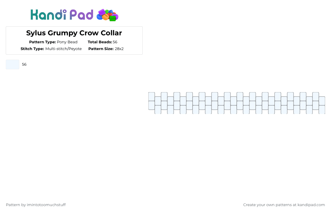 Sylus Grumpy Crow Collar - Pony Bead Pattern by imintotoomuchstuff on Kandi Pad - white,sylus,grumpy crow,lads,love and deepspace,onychinus,infold,mephisto,luke and kieran
