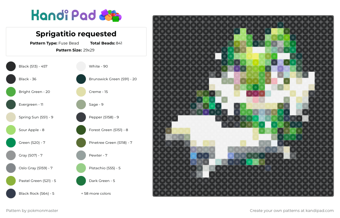 Sprigatitio requested - Fuse Bead Pattern by rimarala on Kandi Pad - 