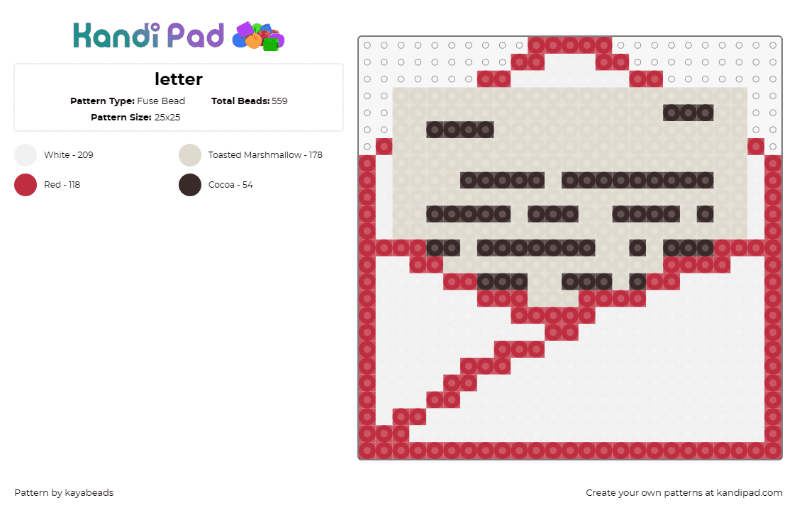 letter - Fuse Bead Pattern by kayabeads on Kandi Pad - letter,mail,envelope,communication,symbol,art,writing,personal,correspondence,re