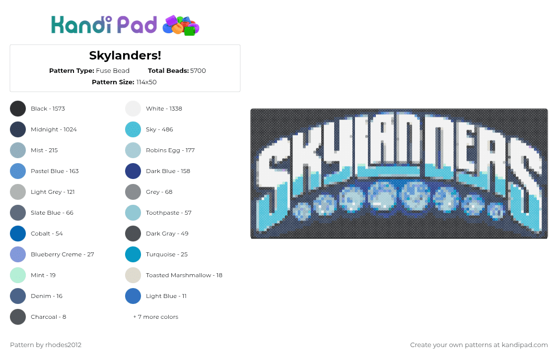 Skylanders! - Fuse Bead Pattern by rhodes2012 on Kandi Pad - purple,light blue