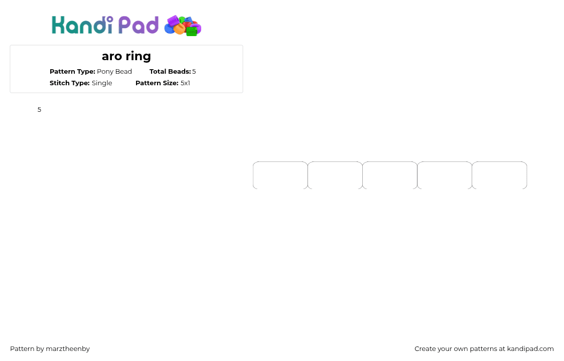 aro ring - Pony Bead Pattern by s0ur_vixence on Kandi Pad - 