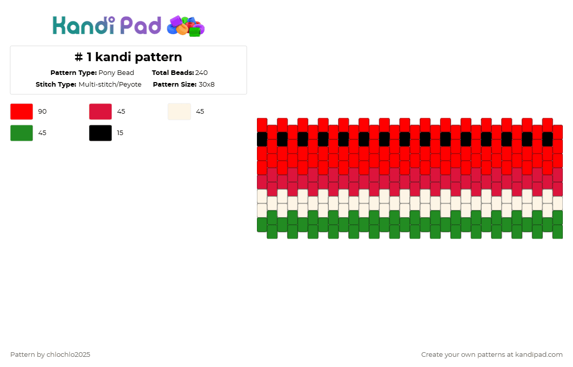 # 1 kandi pattern Pony Bead Pattern - Kandi Pad | Kandi Patterns, Fuse ...