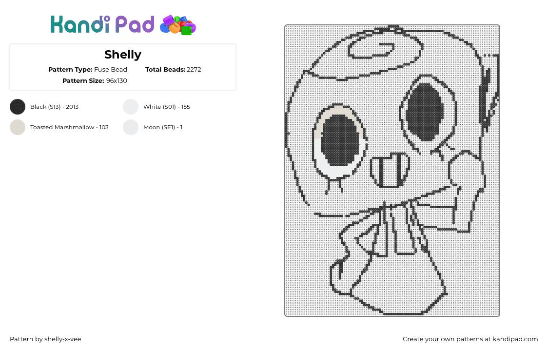 Shelly - Fuse Bead Pattern by shelly-x-vee on Kandi Pad - 