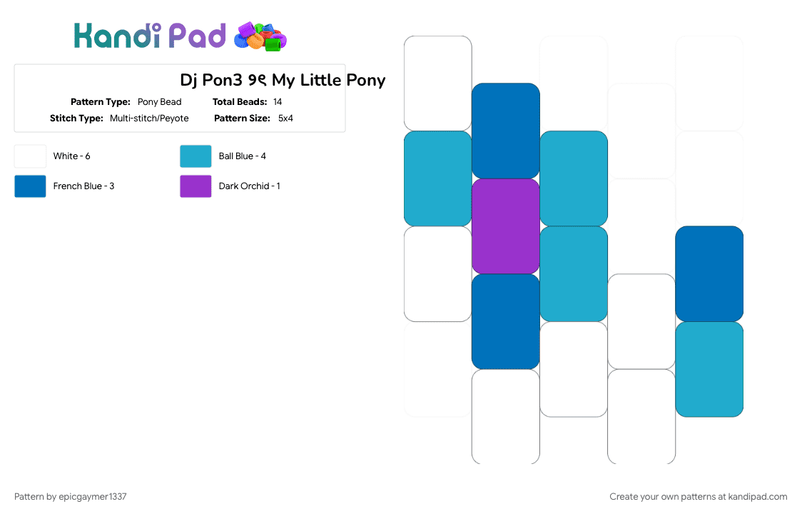 Dj Pon3 // Vinyl Scratch ୨ৎ My Little Pony - Pony Bead Pattern by epicgaymer1337 on Kandi Pad - dj pon3, djpon3, keychain, mlp gen 4, my little pony, my little pony accessory, my little pony g4, vinyl scratch
