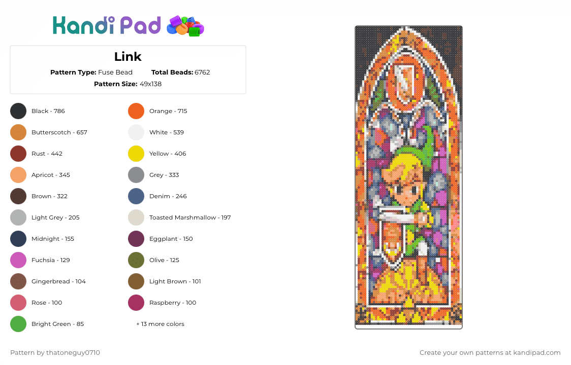 Link - Fuse Bead Pattern by thatoneguy0710 on Kandi Pad - beige,yellow,red,colorful