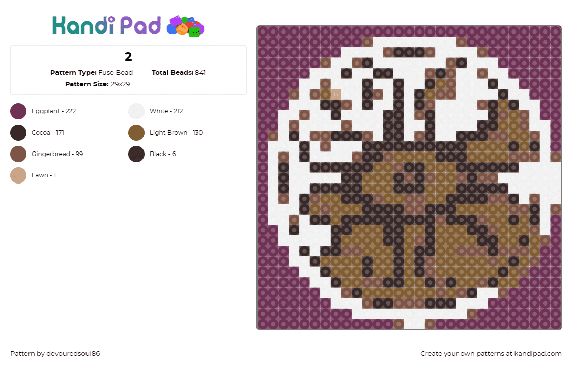 2 - Fuse Bead Pattern by devouredsoul86 on Kandi Pad - 