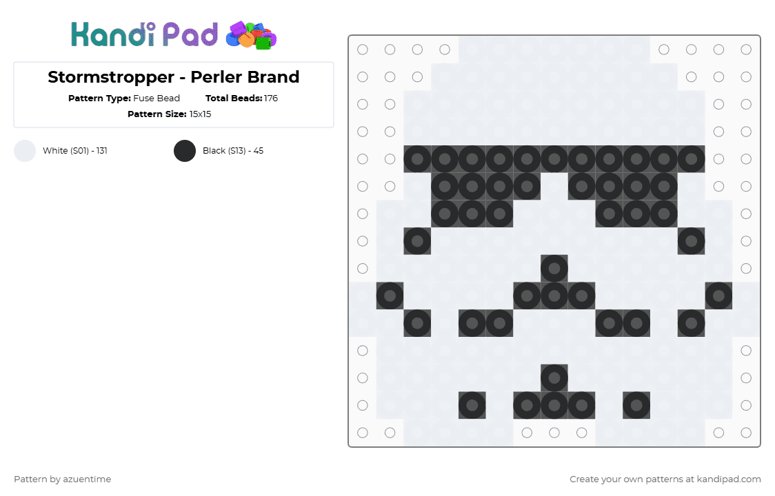 Stormstropper - Perler Brand - Fuse Bead Pattern by azuentime on Kandi Pad - white