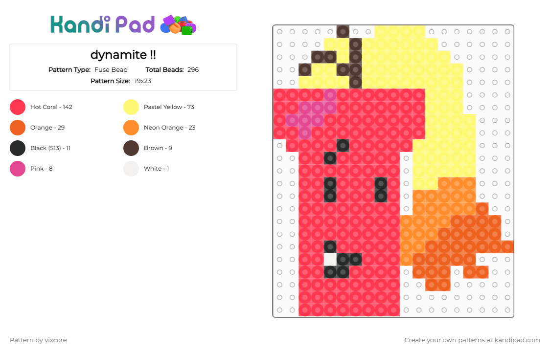 dynamite !! - Fuse Bead Pattern by vixcore on Kandi Pad - red,yellow,dynamite objectified,objectified,dynamite,boom,aaaaaaaaaaaaaaaaaaaaaaaaaaaaaa