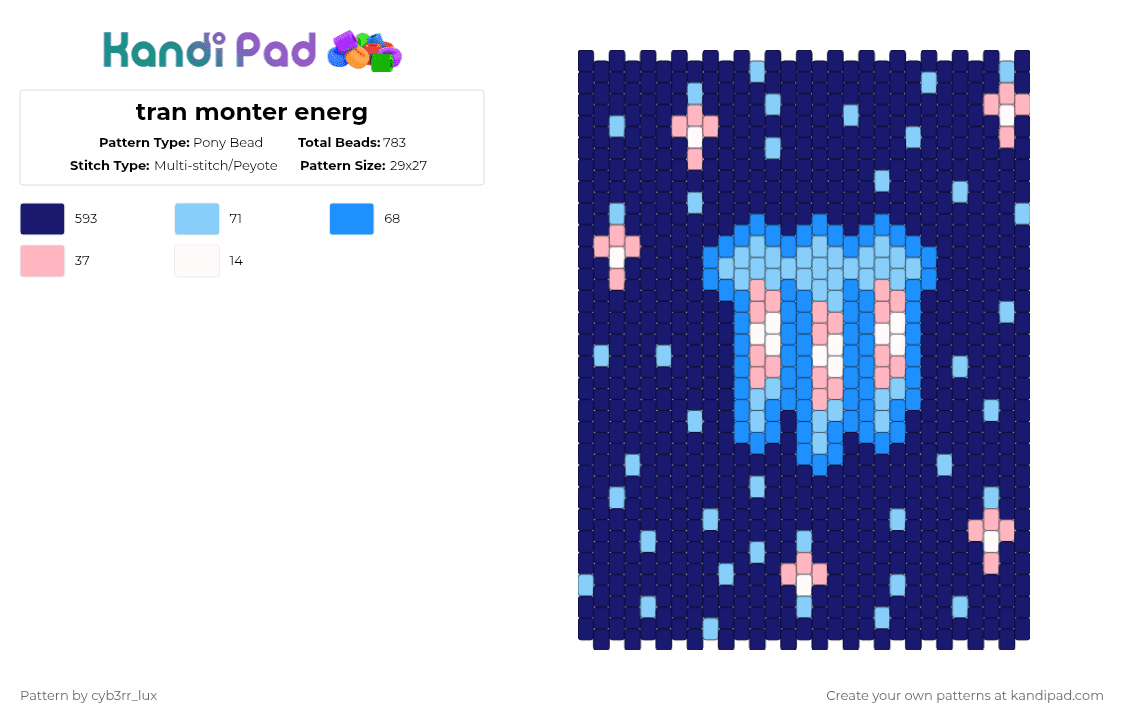 tran monter energ - Pony Bead Pattern by cyb3rr_lux on Kandi Pad - purple