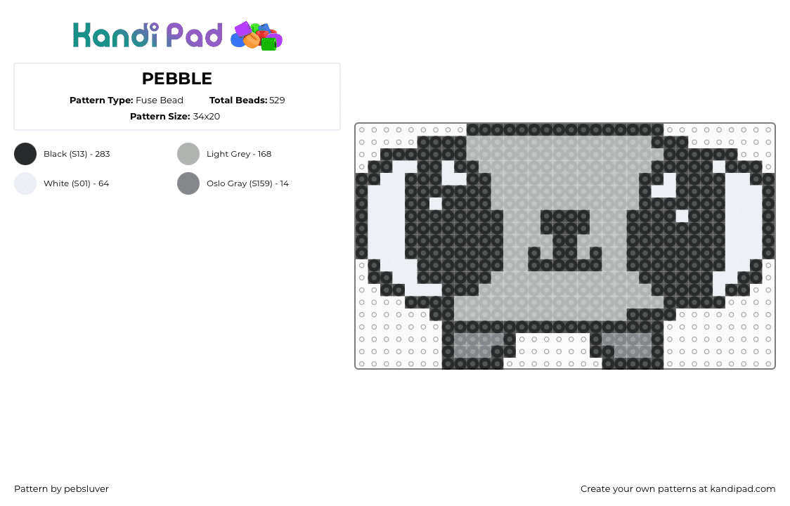Pebble Fuse Bead Patterns - Gallery - Kandi Pad | Kandi Patterns, Fuse ...