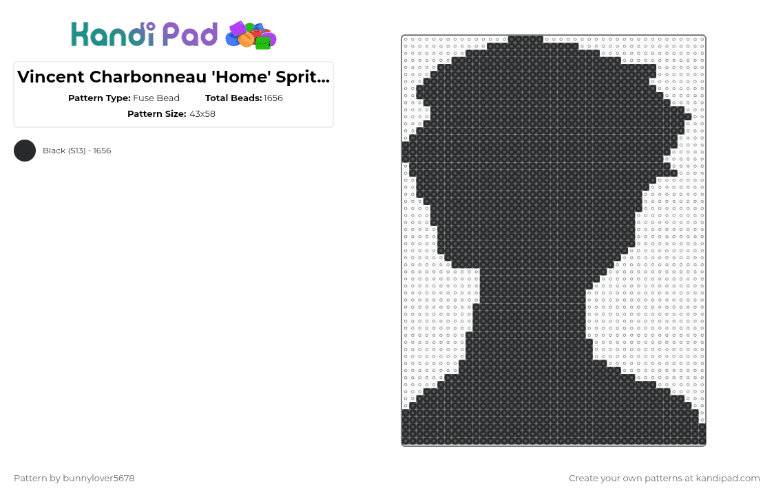 Vincent Charbonneau \'Home\' Sprite 8 (Dead Plate) - Fuse Bead Pattern by bunnylover5678 on Kandi Pad - black,lemons,vincent,dead plate,vincent charbonneau,studio investigrave,france,cannibalism,charbonneau