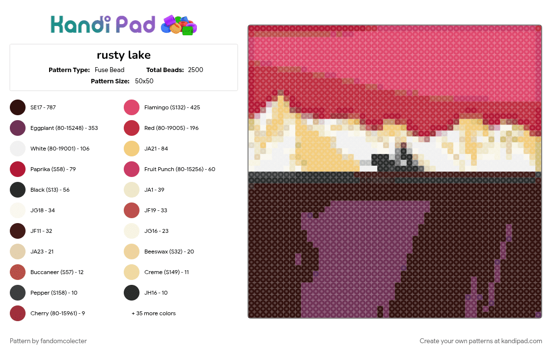 rusty lake - Fuse Bead Pattern by fandomcolecter on Kandi Pad - 