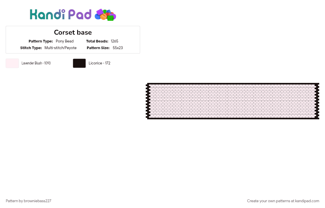 Corset base - Pony Bead Pattern by browniebass227 on Kandi Pad - corset, remix, remix base