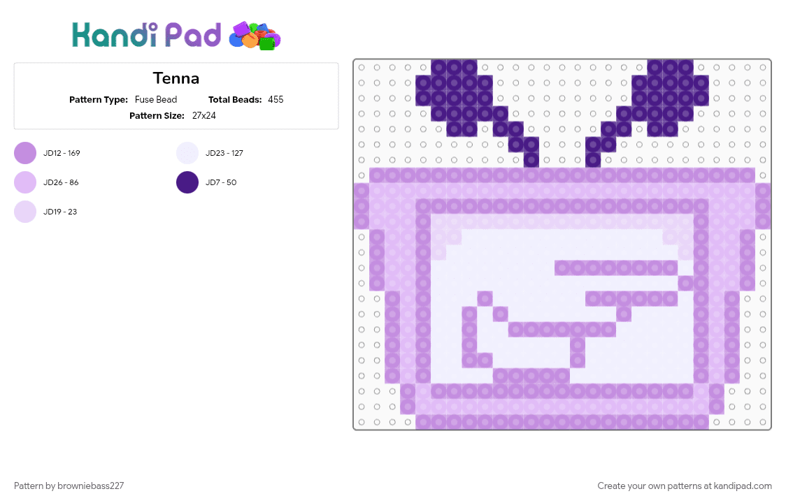 Tenna - Fuse Bead Pattern by browniebass227 on Kandi Pad - character, gaming, head, necklace charm, pink, tenna, tenna deltarune, tv, tv show