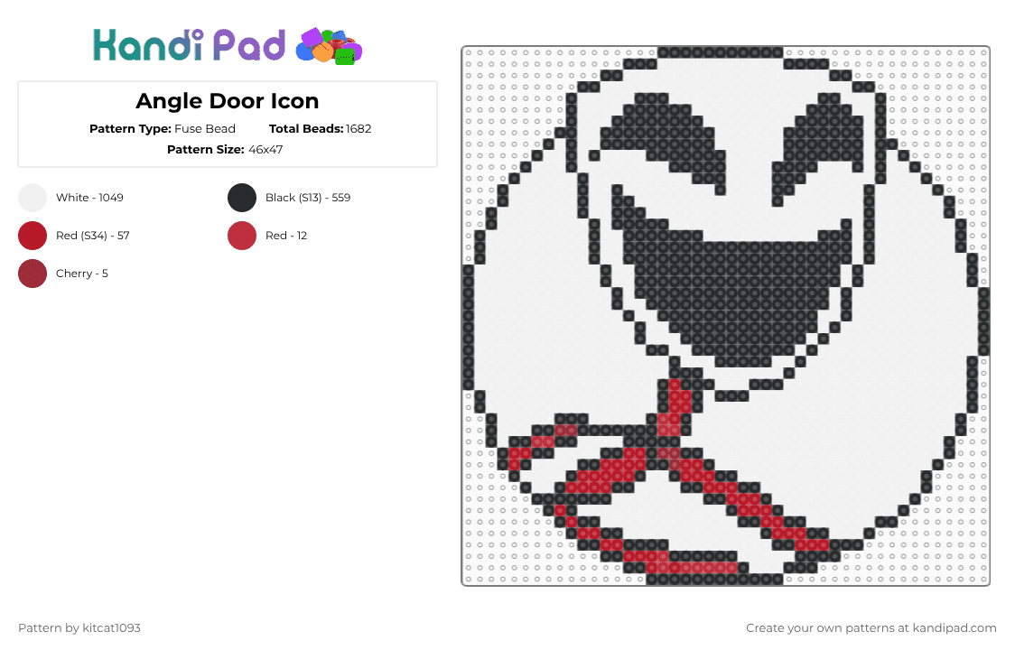 Angle Door Icon Fuse Bead Pattern - Kandi Pad | Kandi Patterns, Fuse ...