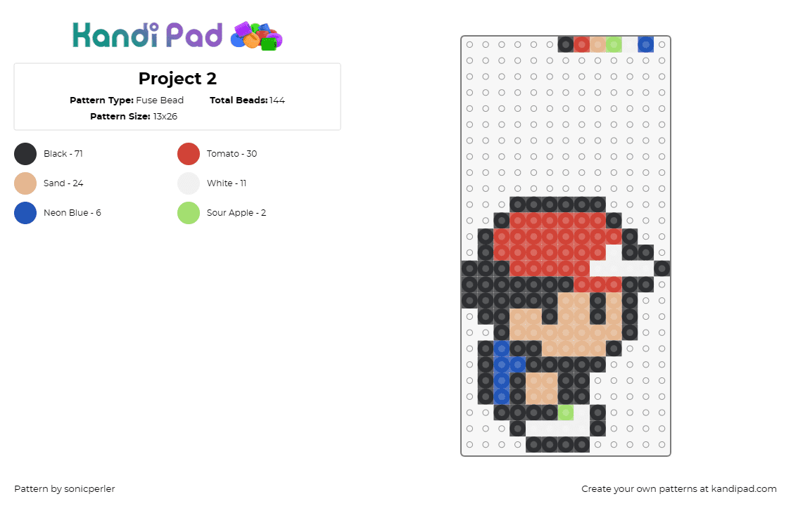 Project 2 - Fuse Bead Pattern by sonicperler on Kandi Pad - pokemon,ash,anime,tv shows
