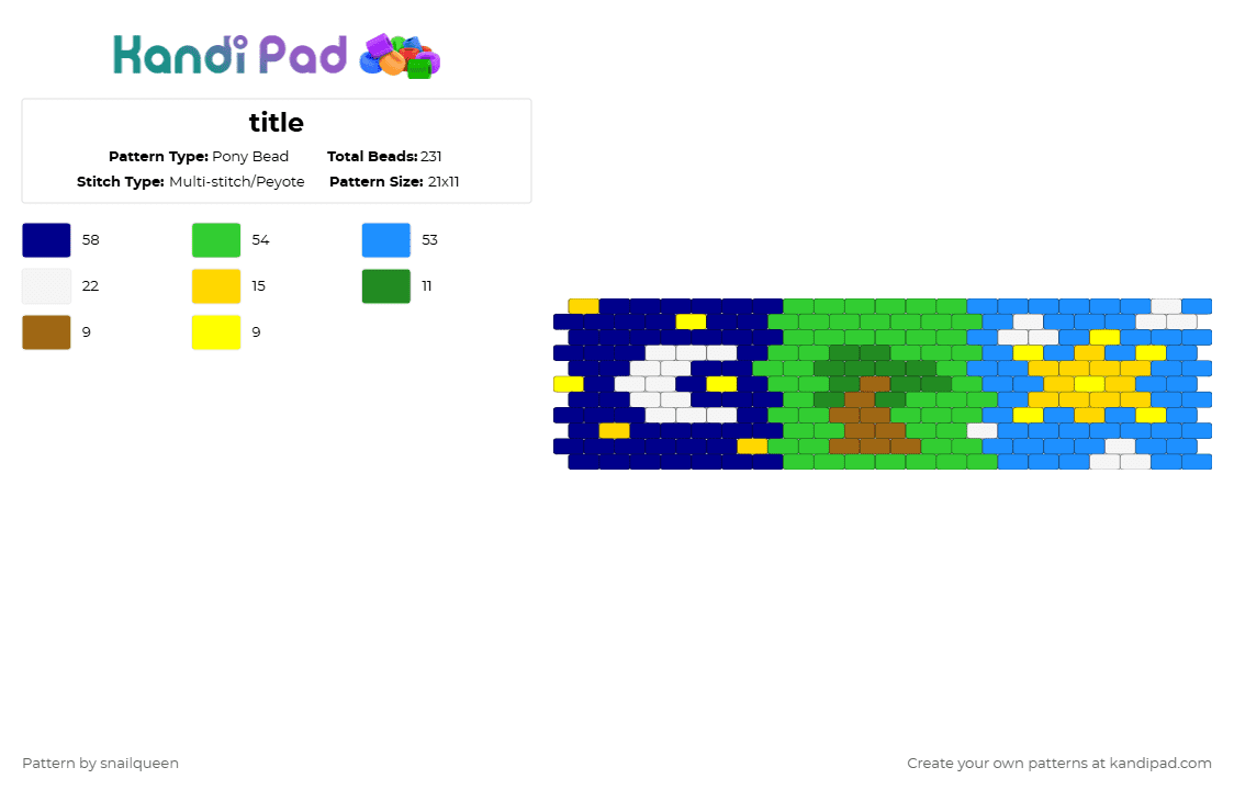 Title Pony Bead Pattern - Kandi Pad | Kandi Patterns, Fuse Bead ...
