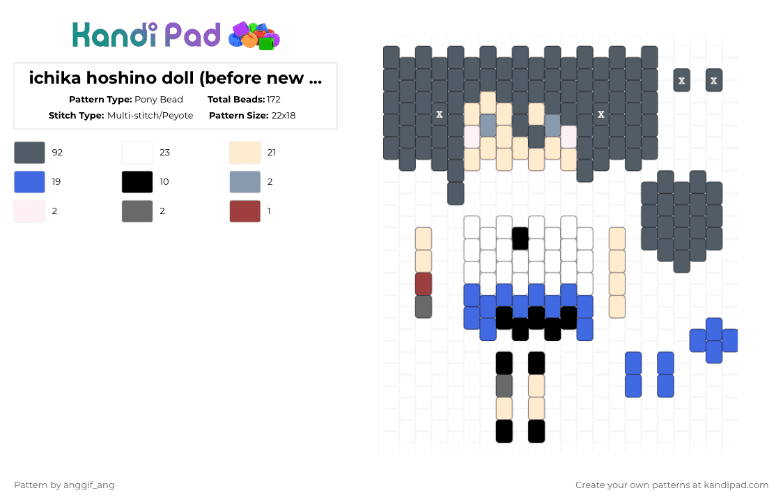 ichika hoshino doll (before new world) - Pony Bead Pattern by anggif_ang on Kandi Pad - purple,ichika,hoshino,ichika hoshino,pjsk,project sekai,colorful stage,colorfulstage