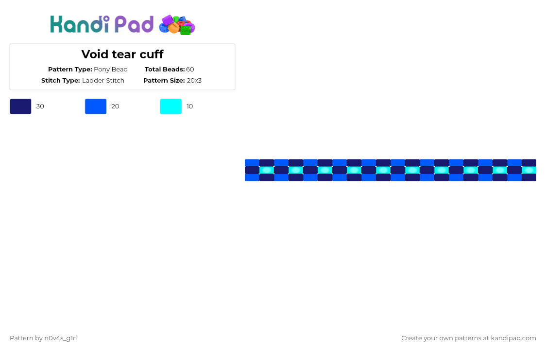 Void tear cuff - Pony Bead Pattern by n0v4s_g1rl on Kandi Pad - blue,purple,tgis,thegalacticinsanityshow,void tear