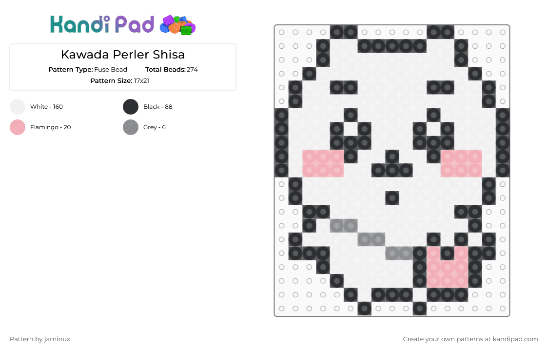 Kawada Perler Chiikawa - Fuse Bead Pattern by jaminux on Kandi Pad - white,beige,small,cute,kawaii