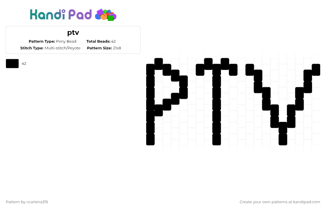 Ptv Triangle Pattern Ptv Pony Bead Pattern - Kandi Pad | Kandi Patterns, Fuse Bead Patterns ...
