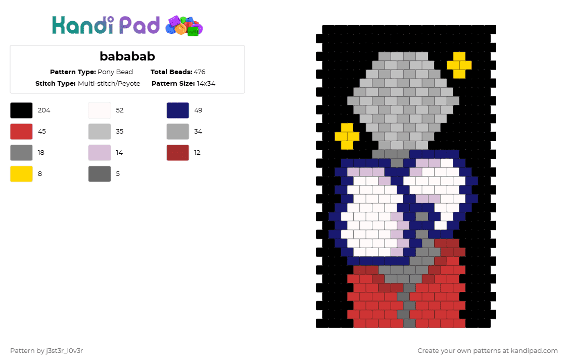 TENNA BAG SIDE - Pony Bead Pattern by j3st3r_l0v3r on Kandi Pad - black,beige,purple,red,tenna,deltarune