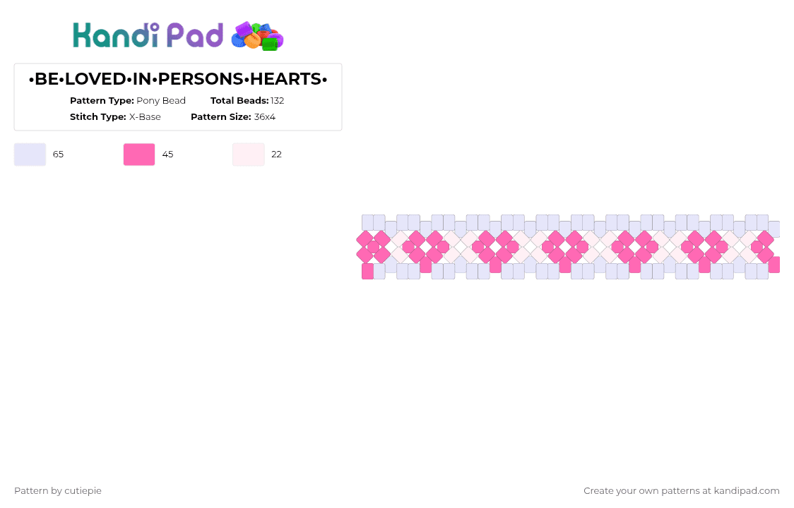 •BE•LOVED•IN•PERSONS•HEARTS• - Pony Bead Pattern by cutiepie_is_very_cute_and_cudd on Kandi Pad - white,pink,star,heart,circle,triangle,cute