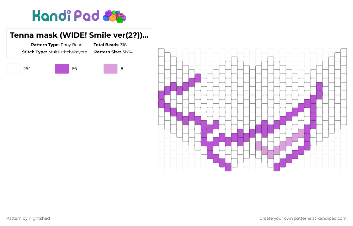 Tenna mask (WIDE! Smile ver(2?)) ౷ Deltarune - Pony Bead Pattern by b2rrygnb_n1ghtshad3 on Kandi Pad - deltarune, mr tenna, spamton, tenna, tv, undertale, white