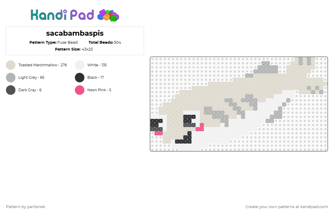 sacabambaspis - Fuse Bead Pattern by partisnek on Kandi Pad - beige