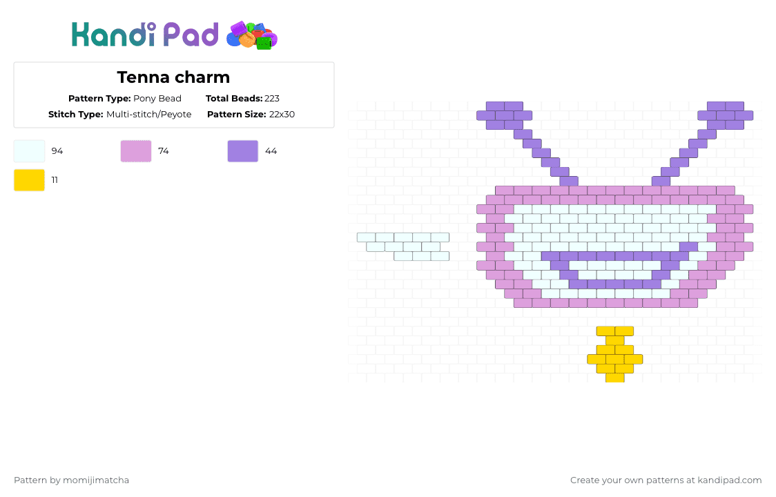 Tenna charm - Pony Bead Pattern by momijimatcha on Kandi Pad - pink,tv head,deltarune,video game,tv