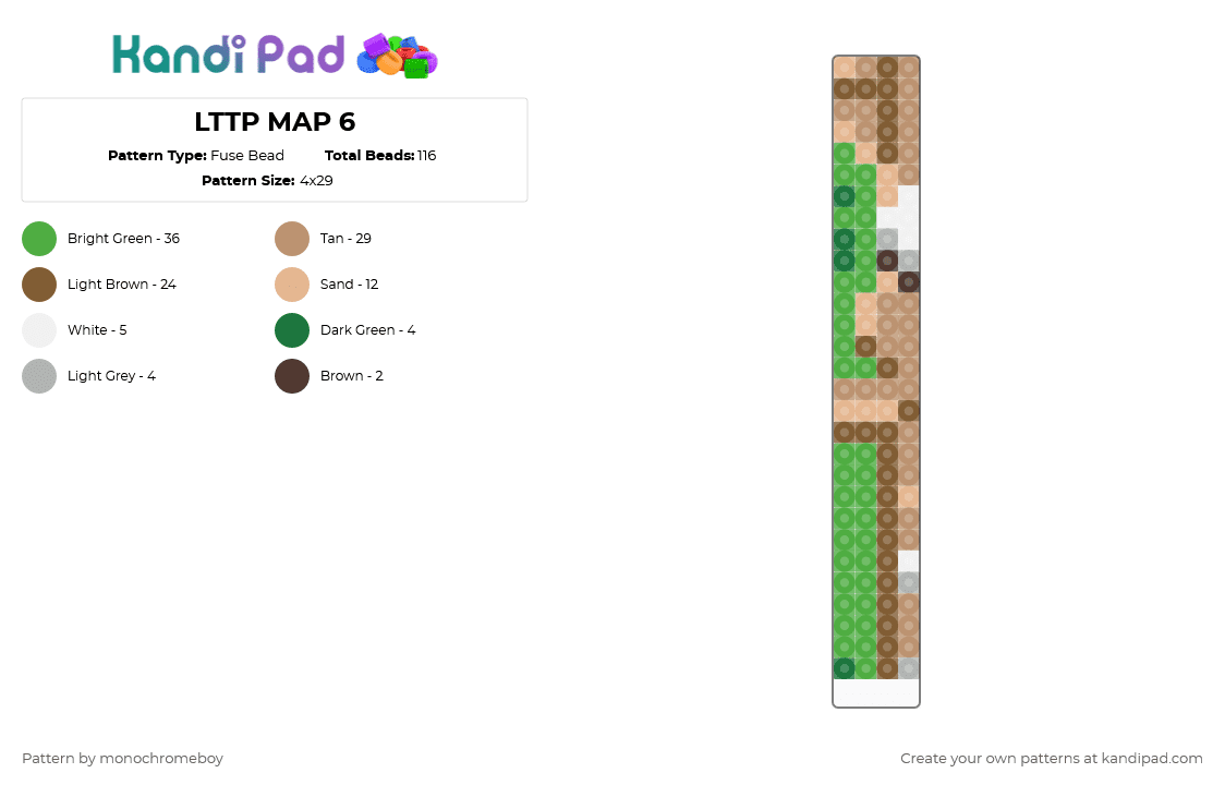 LTTP MAP 6 - Fuse Bead Pattern by monochromeboy on Kandi Pad - 