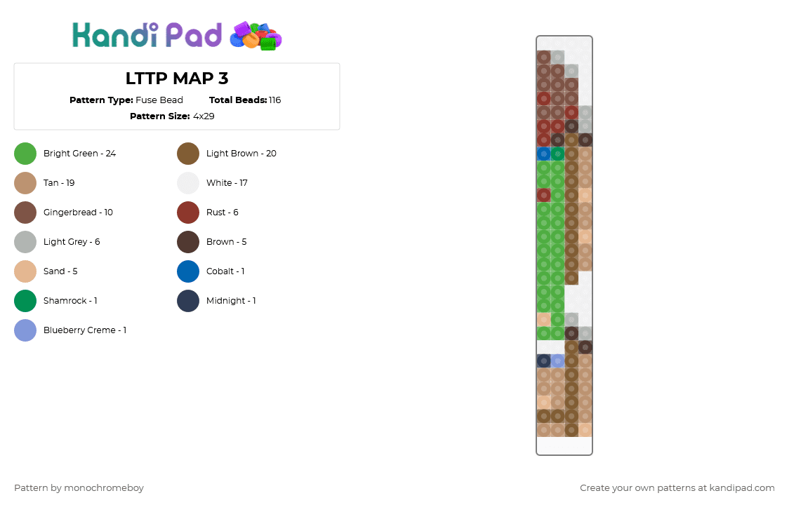 LTTP MAP 3 - Fuse Bead Pattern by monochromeboy on Kandi Pad - 