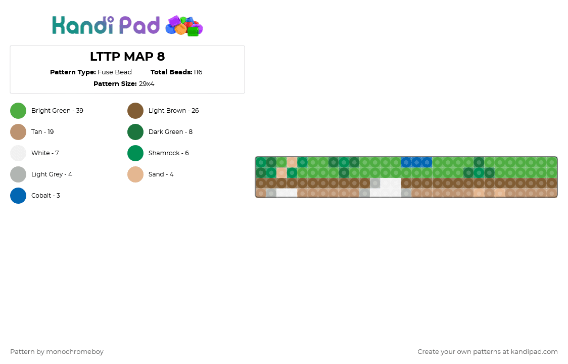 LTTP MAP 8 - Fuse Bead Pattern by monochromeboy on Kandi Pad - 