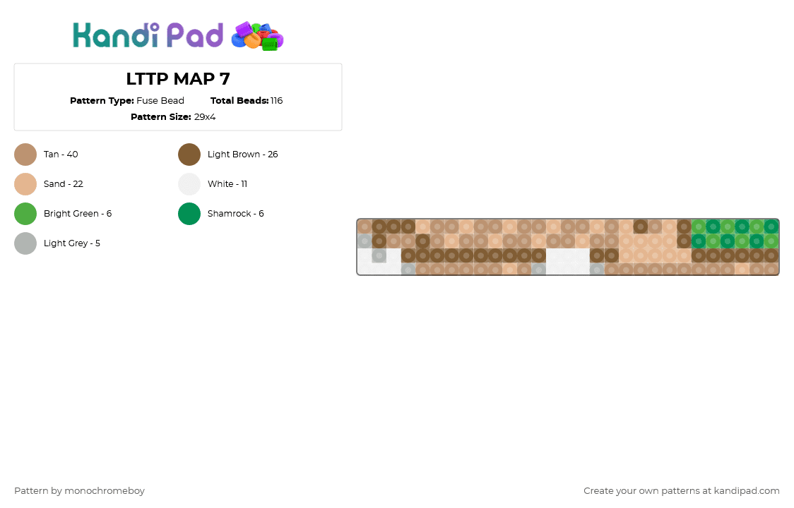 LTTP MAP 7 - Fuse Bead Pattern by monochromeboy on Kandi Pad - 