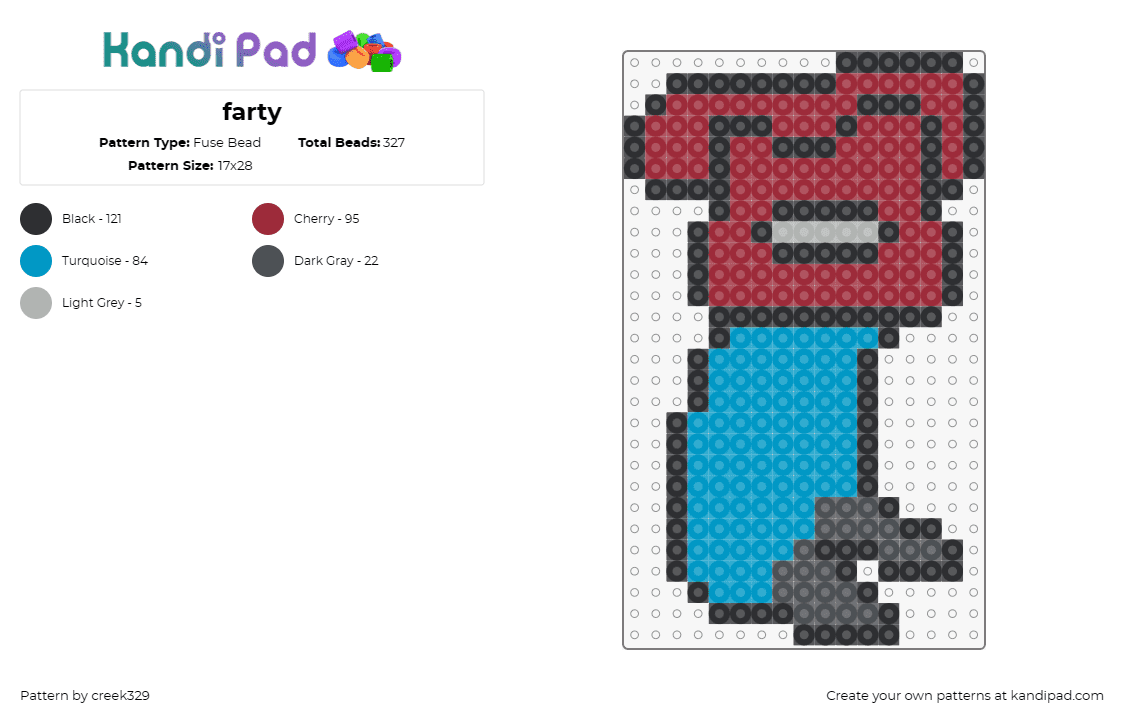farty - Fuse Bead Pattern by creek329 on Kandi Pad - 