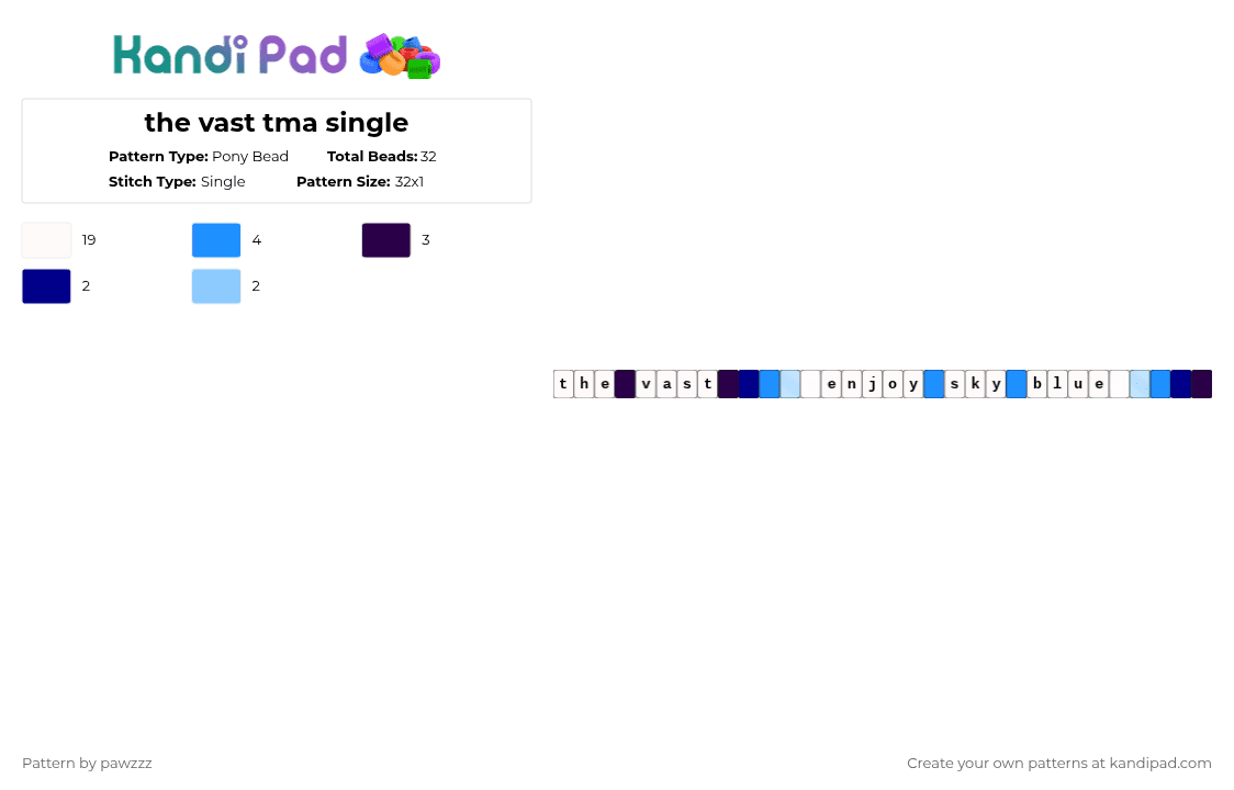 the vast tma single - Pony Bead Pattern by pawzzz on Kandi Pad - white,purple,light blue,the vast tma,tma,the magnus archives,tmagp,fear entities tma,dread powers