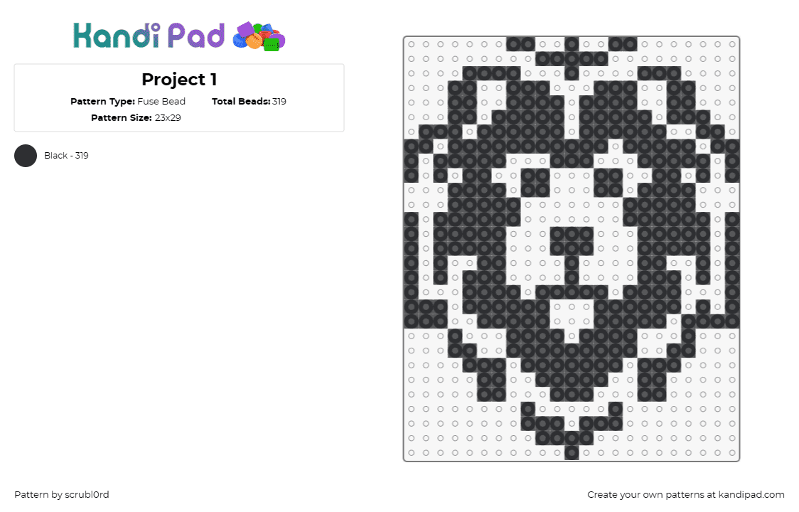 Project 1 - Fuse Bead Pattern by scrubl0rd on Kandi Pad - lion,animals