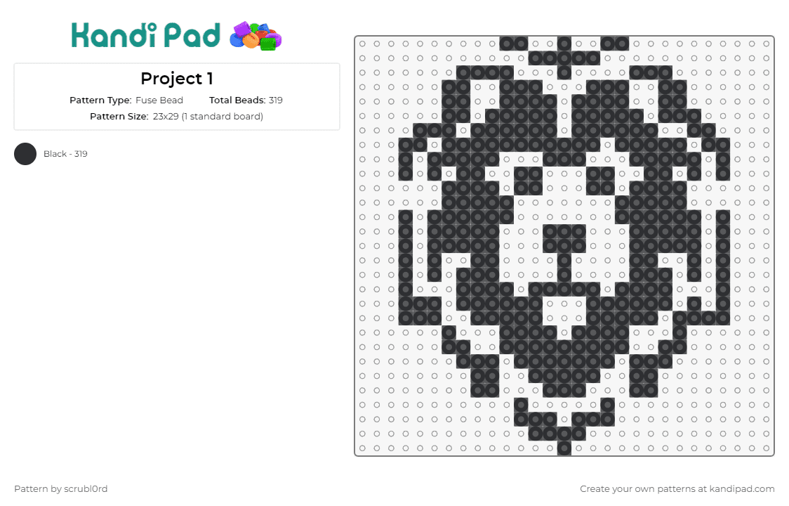 Project 1 - Fuse Bead Pattern by scrubl0rd on Kandi Pad - lion,animals